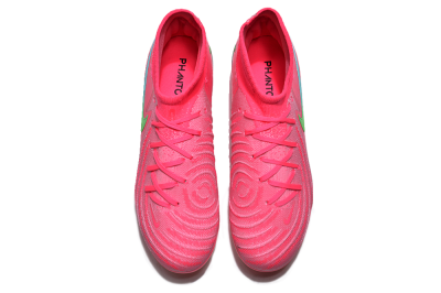 Nike Phantom Luna Elite NU FG High-Tops Soccer Cleats - Pink/Yellow/Jade