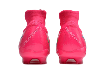 Nike Phantom Luna Elite NU FG High-Tops Soccer Cleats - Pink/Yellow/Jade