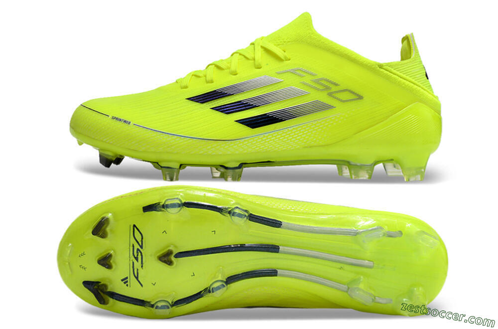 Adidas F50 Adizero FG Low-Tops Soccer Cleats - Yellow/Blue 1