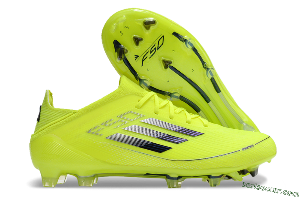 Adidas F50 Adizero FG Low-Tops Soccer Cleats - Yellow/Blue 0