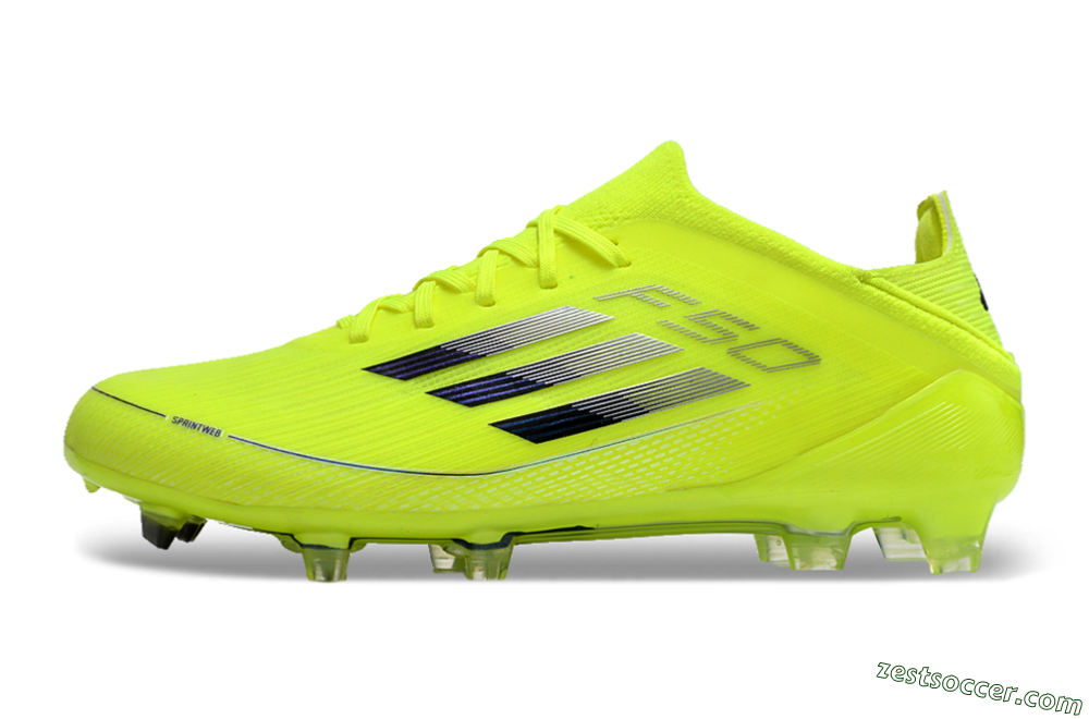 Adidas F50 Adizero FG Low-Tops Soccer Cleats - Yellow/Blue 2