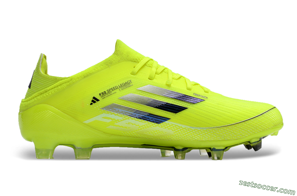Adidas F50 Adizero FG Low-Tops Soccer Cleats - Yellow/Blue 7