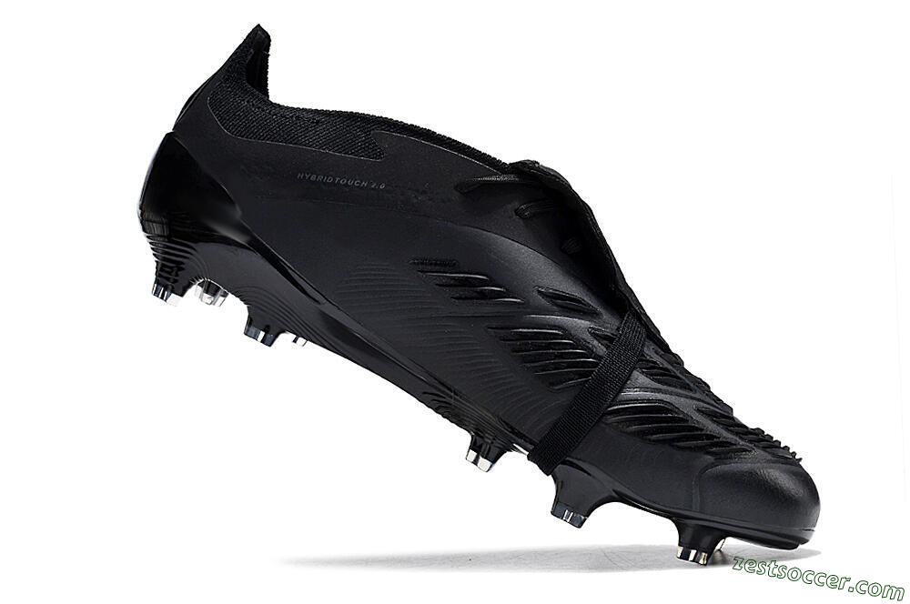 Adidas Predator Elite Foldover Tongue FG Low-Tops Soccer Cleats - Black/Silver/Blue 4
