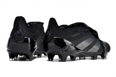 Adidas Predator Elite Foldover Tongue FG Low-Tops Soccer Cleats - Black/Silver/Blue