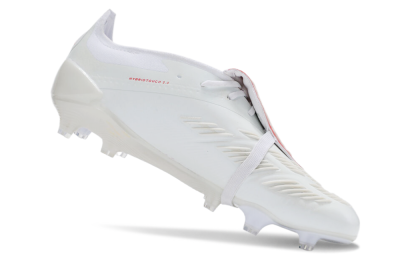 Adidas Predator Elite Foldover Tongue FG Low-Tops Soccer Cleats - Beige/Red/White