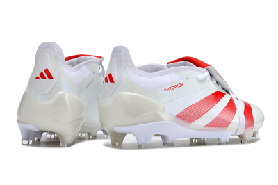 Adidas Predator Elite Foldover Tongue FG Low-Tops Soccer Cleats - Beige/Red/White