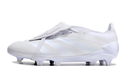 Adidas Predator Elite Foldover Tongue FG Low-Tops Soccer Cleats - White/Beige