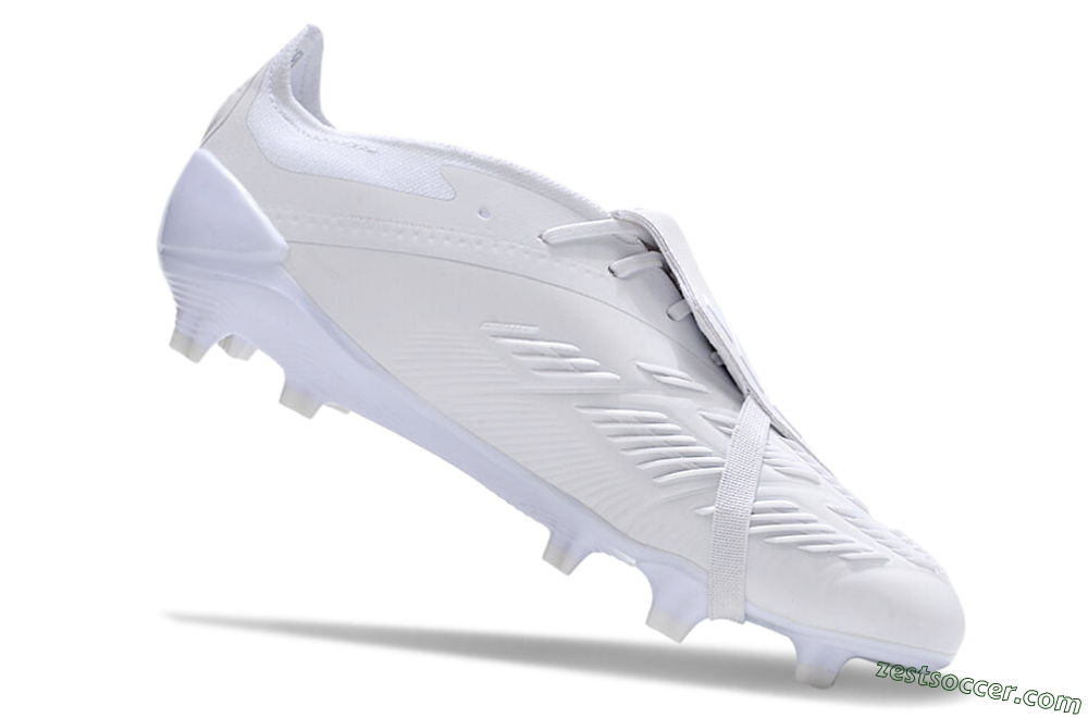 Adidas Predator Elite Foldover Tongue FG Low-Tops Soccer Cleats - White/Beige 4
