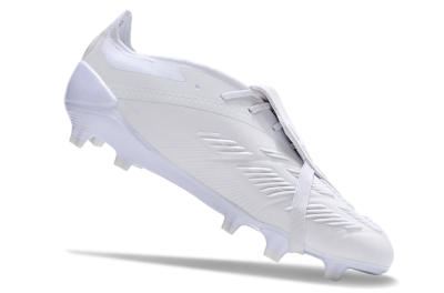 Adidas Predator Elite Foldover Tongue FG Low-Tops Soccer Cleats - White/Beige