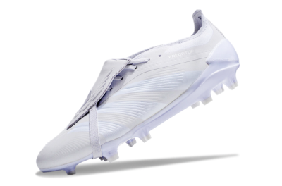 Adidas Predator Elite Foldover Tongue FG Low-Tops Soccer Cleats - White/Beige