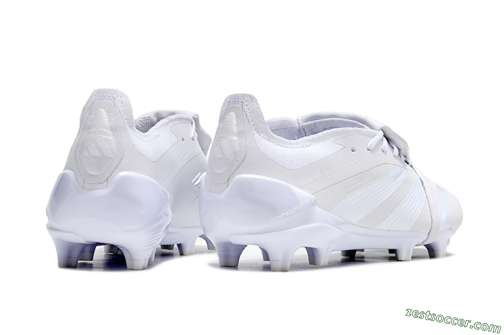 Adidas Predator Elite Foldover Tongue FG Low-Tops Soccer Cleats - White/Beige 6