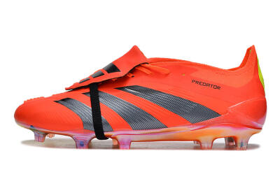 Adidas Predator Elite Foldover Tongue FG Low-Tops Soccer Cleats - Red/Black/Yellow
