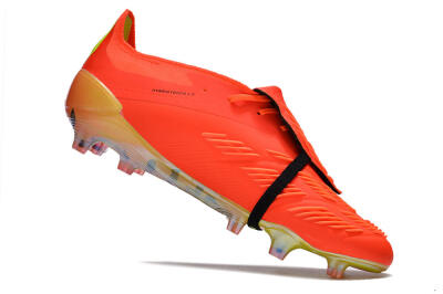 Adidas Predator Elite Foldover Tongue FG Low-Tops Soccer Cleats - Red/Black/Yellow