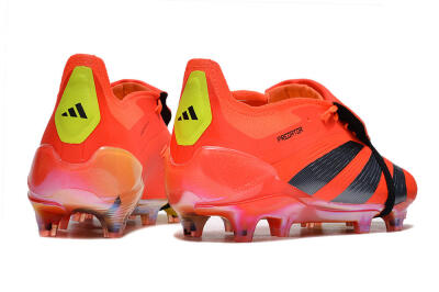 Adidas Predator Elite Foldover Tongue FG Low-Tops Soccer Cleats - Red/Black/Yellow