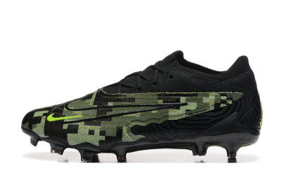 Nike Phantom GX Elite FG Low-Tops Soccer Cleats - Black/Camo/Yellow
