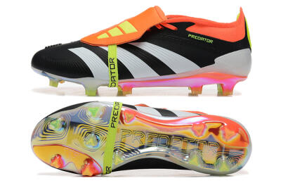Adidas Predator Elite Foldover Tongue FG Low-Tops Soccer Cleats - White/Black/Red