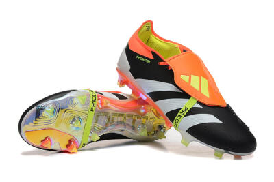 Adidas Predator Elite Foldover Tongue FG Low-Tops Soccer Cleats - White/Black/Red