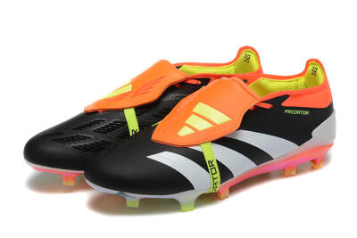Adidas Predator Elite Foldover Tongue FG Low-Tops Soccer Cleats - White/Black/Red