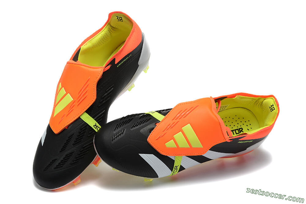 Adidas Predator Elite Foldover Tongue FG Low-Tops Soccer Cleats - White/Black/Red 6