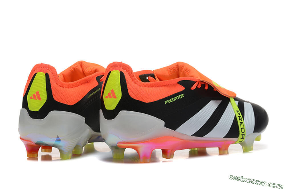 Adidas Predator Elite Foldover Tongue FG Low-Tops Soccer Cleats - White/Black/Red 9