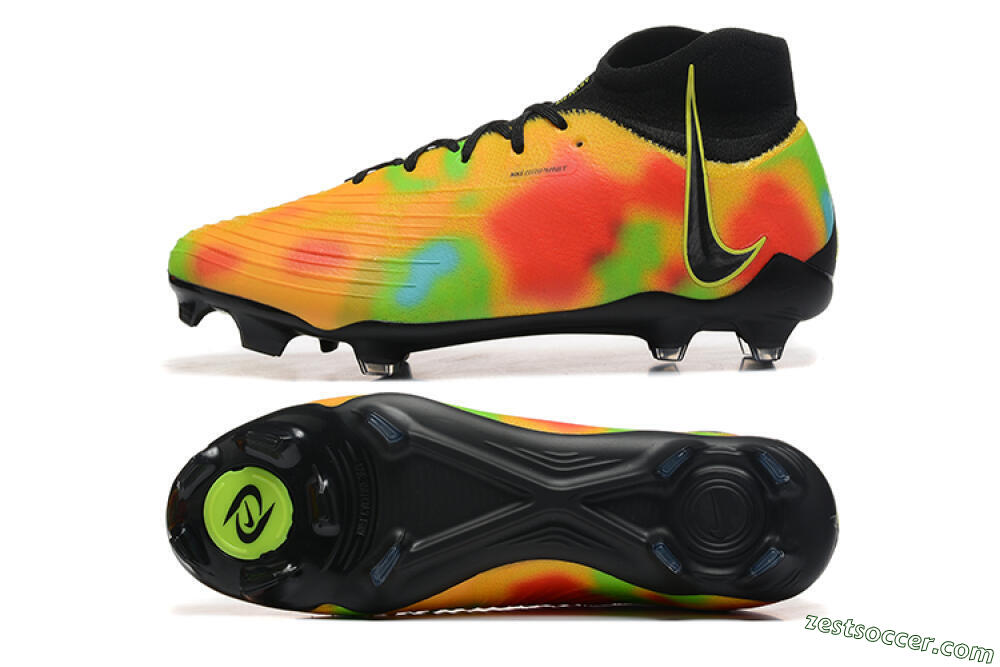Nike Phantom Luna Elite NU FG High-Tops Soccer Cleats - Black/Rainbow 1