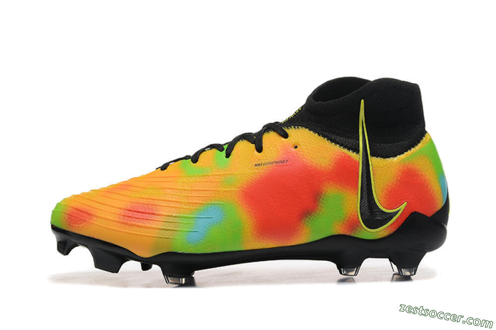 Nike Phantom Luna Elite NU FG High-Tops Soccer Cleats - Black/Rainbow 2