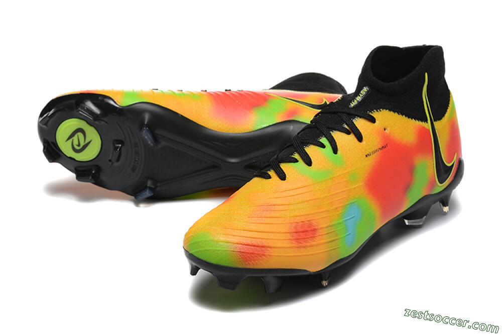 Nike Phantom Luna Elite NU FG High-Tops Soccer Cleats - Black/Rainbow 3