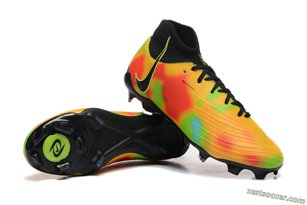 Nike Phantom Luna Elite NU FG High-Tops Soccer Cleats - Black/Rainbow 4