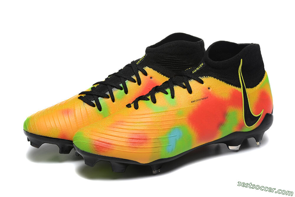 Nike Phantom Luna Elite NU FG High-Tops Soccer Cleats - Black/Rainbow 5
