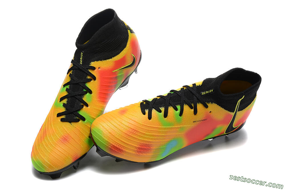 Nike Phantom Luna Elite NU FG High-Tops Soccer Cleats - Black/Rainbow 6