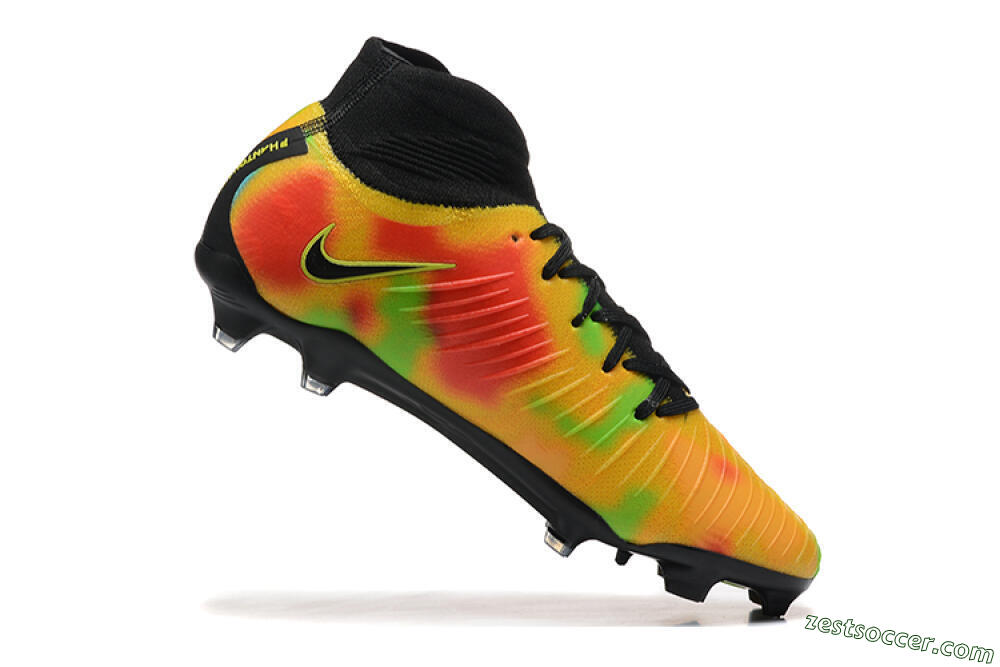 Nike Phantom Luna Elite NU FG High-Tops Soccer Cleats - Black/Rainbow 7
