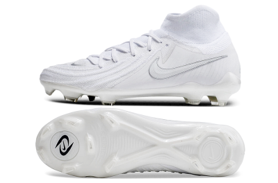 Nike Phantom Luna Elite NU FG High-Tops Soccer Cleats - White/Silver