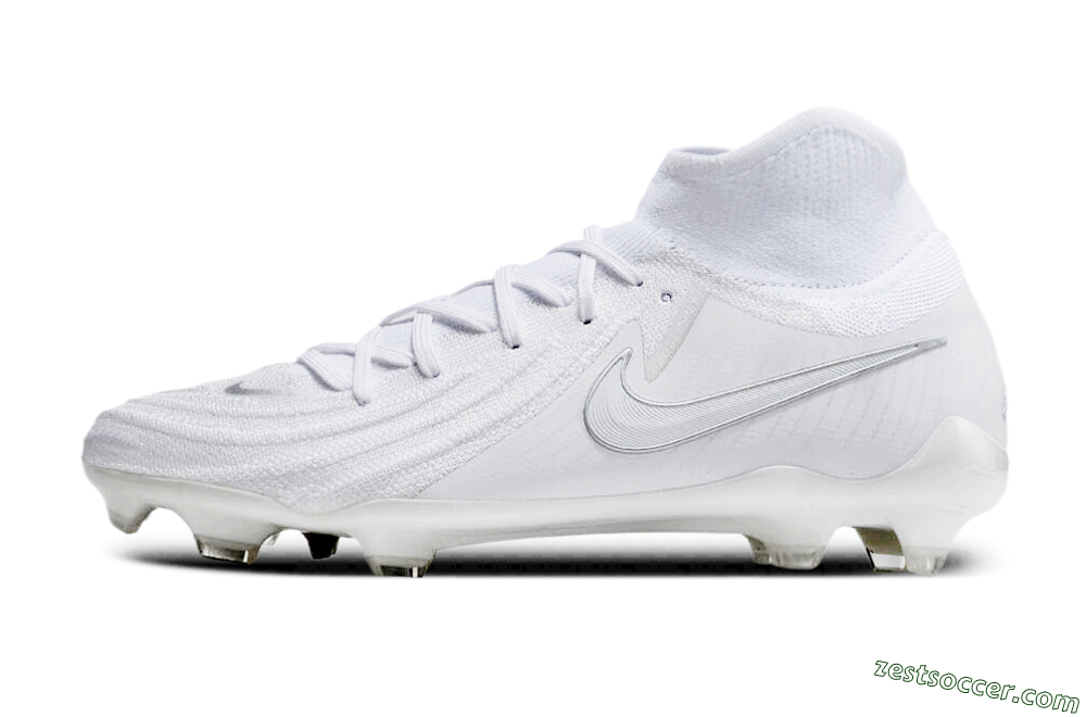 Nike Phantom Luna Elite NU FG High-Tops Soccer Cleats - White/Silver 2