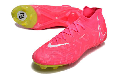 Nike Phantom Luna Elite NU FG High-Tops Soccer Cleats - Pink/White/Yellow