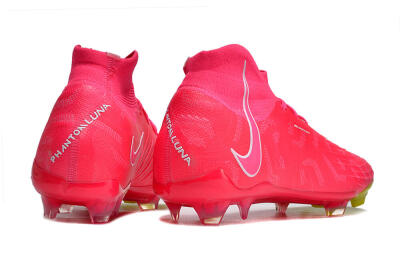 Nike Phantom Luna Elite NU FG High-Tops Soccer Cleats - Pink/White/Yellow