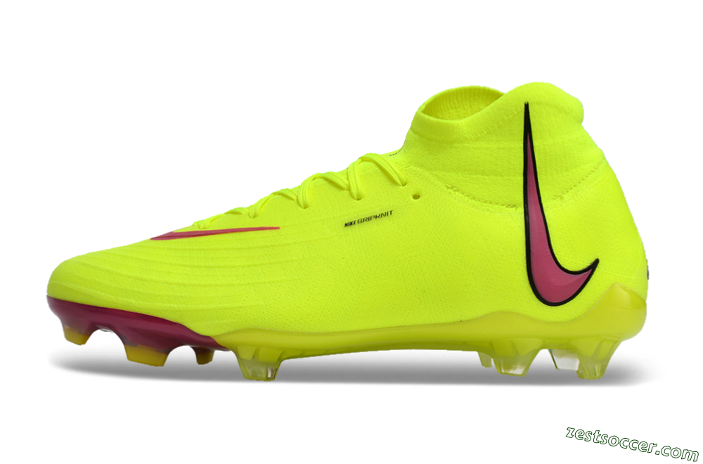 Nike Phantom Luna Elite NU FG High-Tops Soccer Cleats - Yellow/Red/Black 2