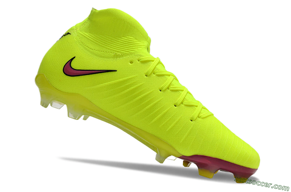 Nike Phantom Luna Elite NU FG High-Tops Soccer Cleats - Yellow/Red/Black 4
