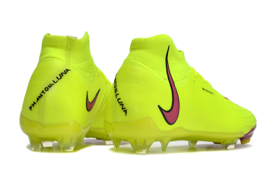 Nike Phantom Luna Elite NU FG High-Tops Soccer Cleats - Yellow/Red/Black