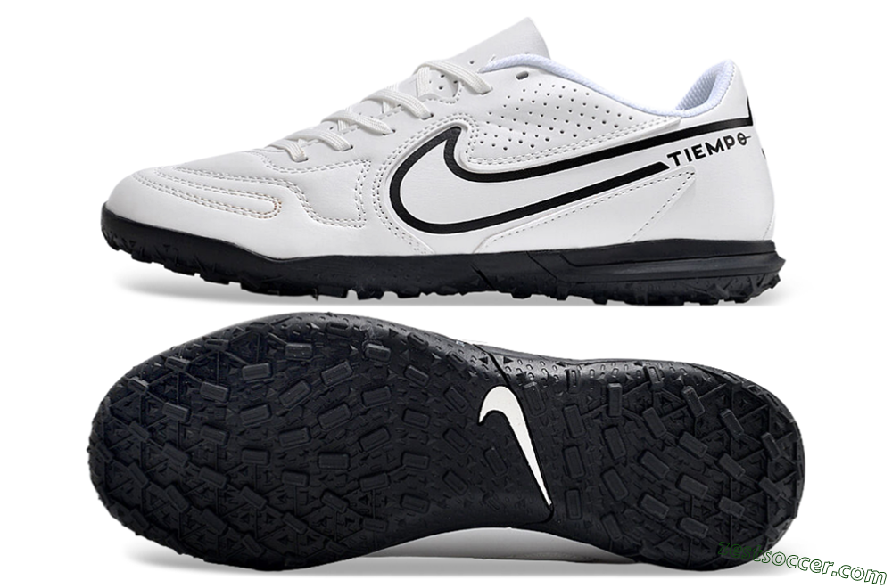 Nike Tiempo Legend 9 Club TF Low-Tops Soccer Shoes - White/Black 1
