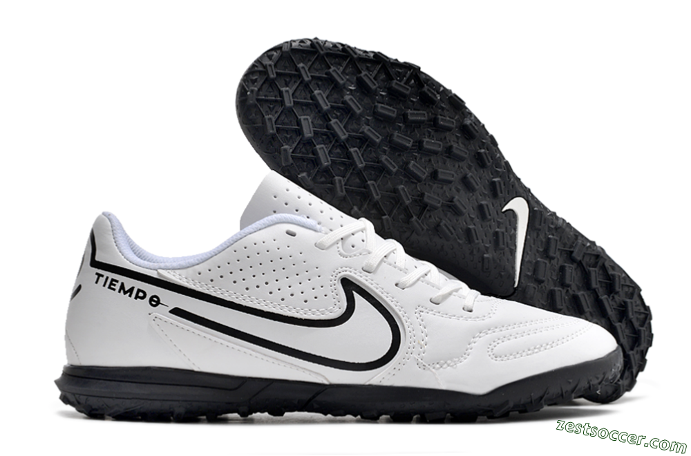 Nike Tiempo Legend 9 Club TF Low-Tops Soccer Shoes - White/Black 0