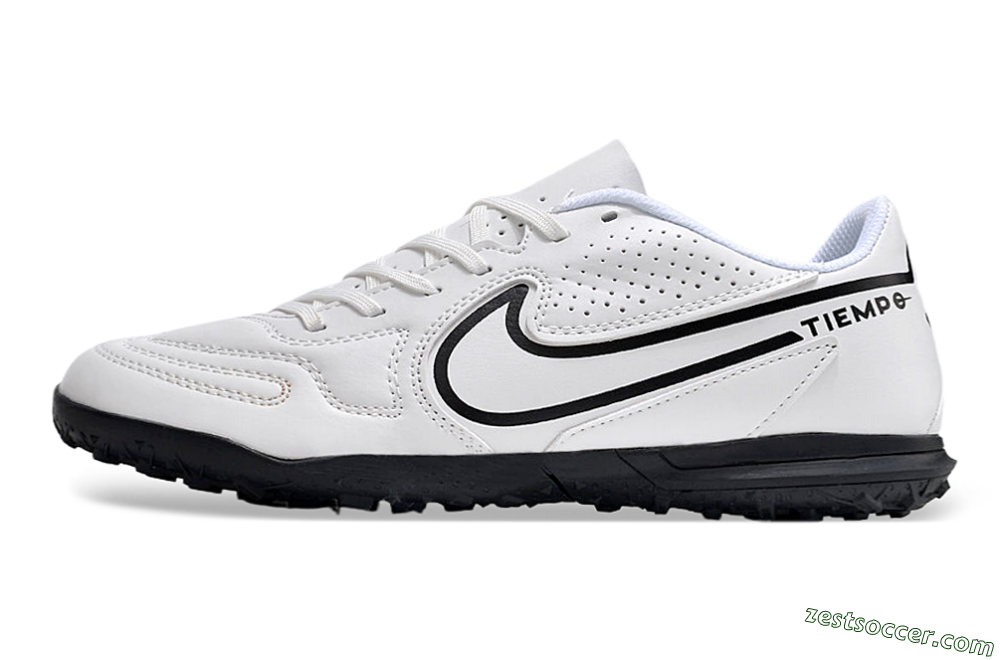 Nike Tiempo Legend 9 Club TF Low-Tops Soccer Shoes - White/Black 2
