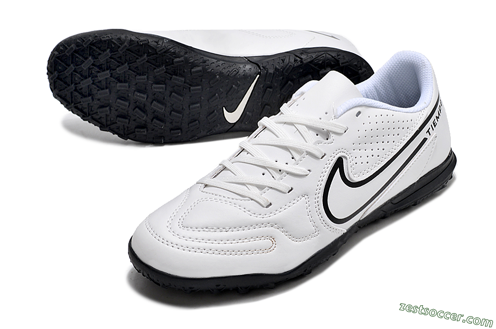 Nike Tiempo Legend 9 Club TF Low-Tops Soccer Shoes - White/Black 3