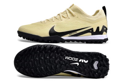 Nike Air Zoom Mercurial Vapor 15 Pro TF Low-Tops Soccer Shoes - Beige/Black/White