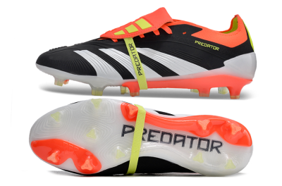 Adidas Predator Elite Foldover Tongue FG Low-Tops Soccer Cleats - Black/White/Red