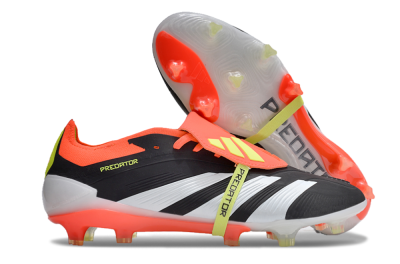 Adidas Predator Elite Foldover Tongue FG Low-Tops Soccer Cleats - Black/White/Red