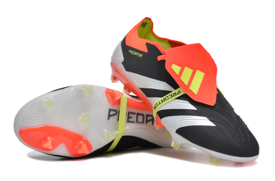 Adidas Predator Elite Foldover Tongue FG Low-Tops Soccer Cleats - Black/White/Red