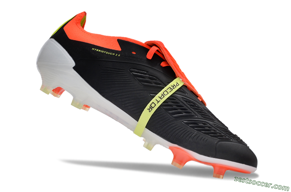 Adidas Predator Elite Foldover Tongue FG Low-Tops Soccer Cleats - Black/White/Red 4