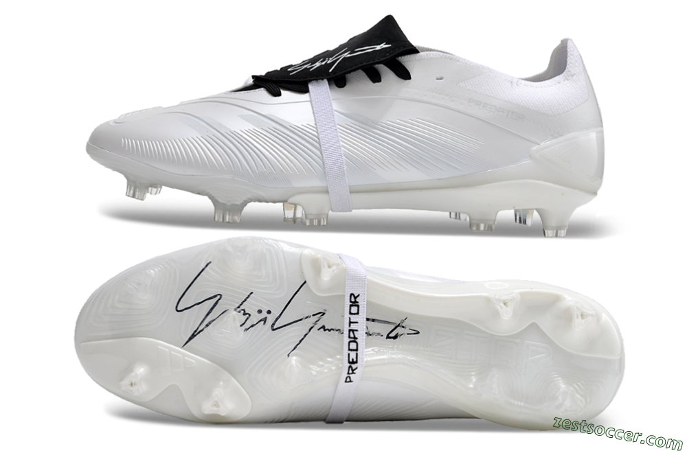 Adidas Predator Elite Foldover Tongue FG Low-Tops Soccer Cleats - White/Black 1
