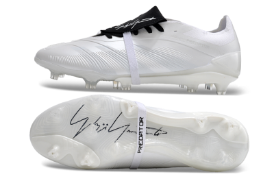 Adidas Predator Elite Foldover Tongue FG Low-Tops Soccer Cleats - White/Black