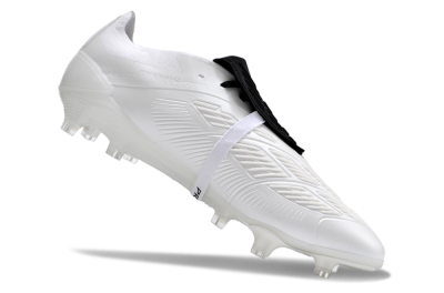 Adidas Predator Elite Foldover Tongue FG Low-Tops Soccer Cleats - White/Black
